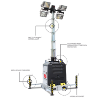 TRIME X-Light 4x1000W MH - 9M электрическая осветительная мачта